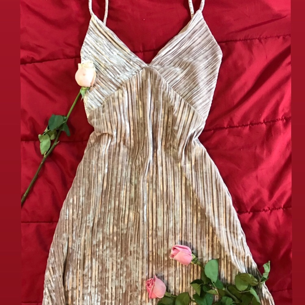 Blush Velvet Dress
